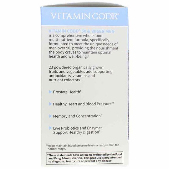 Vitamin Code 50 & Wiser Men Multivitamin, GOL